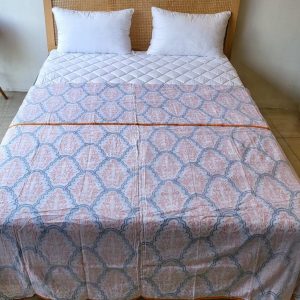 Brown Pinjada Three Layer L size Malmal Blanket With Bag