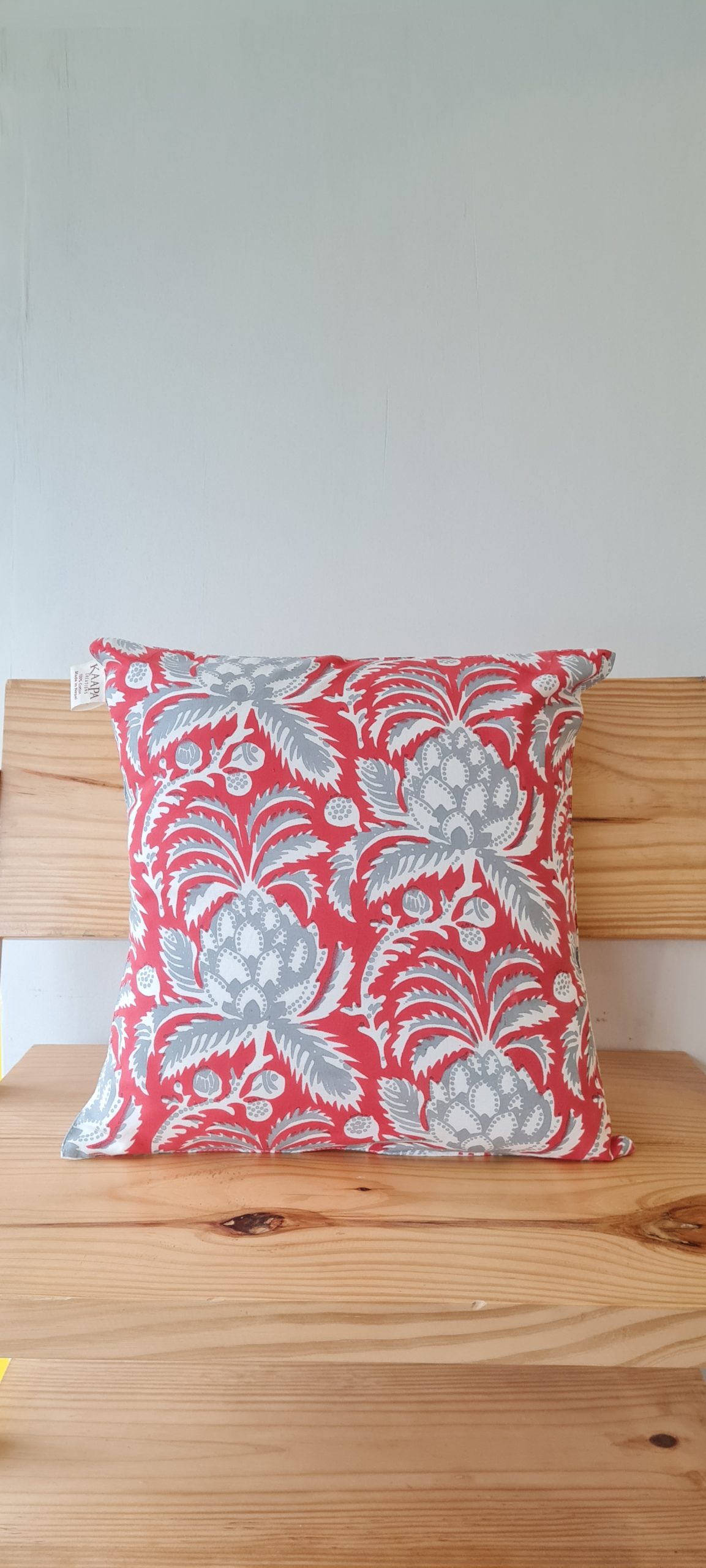 Red Artichoke Cotton Printed Cushion Cover Only (16x16 inch) 1 Red Artichoke Cotton Printed Cushion Cover Only (16x16 inch)