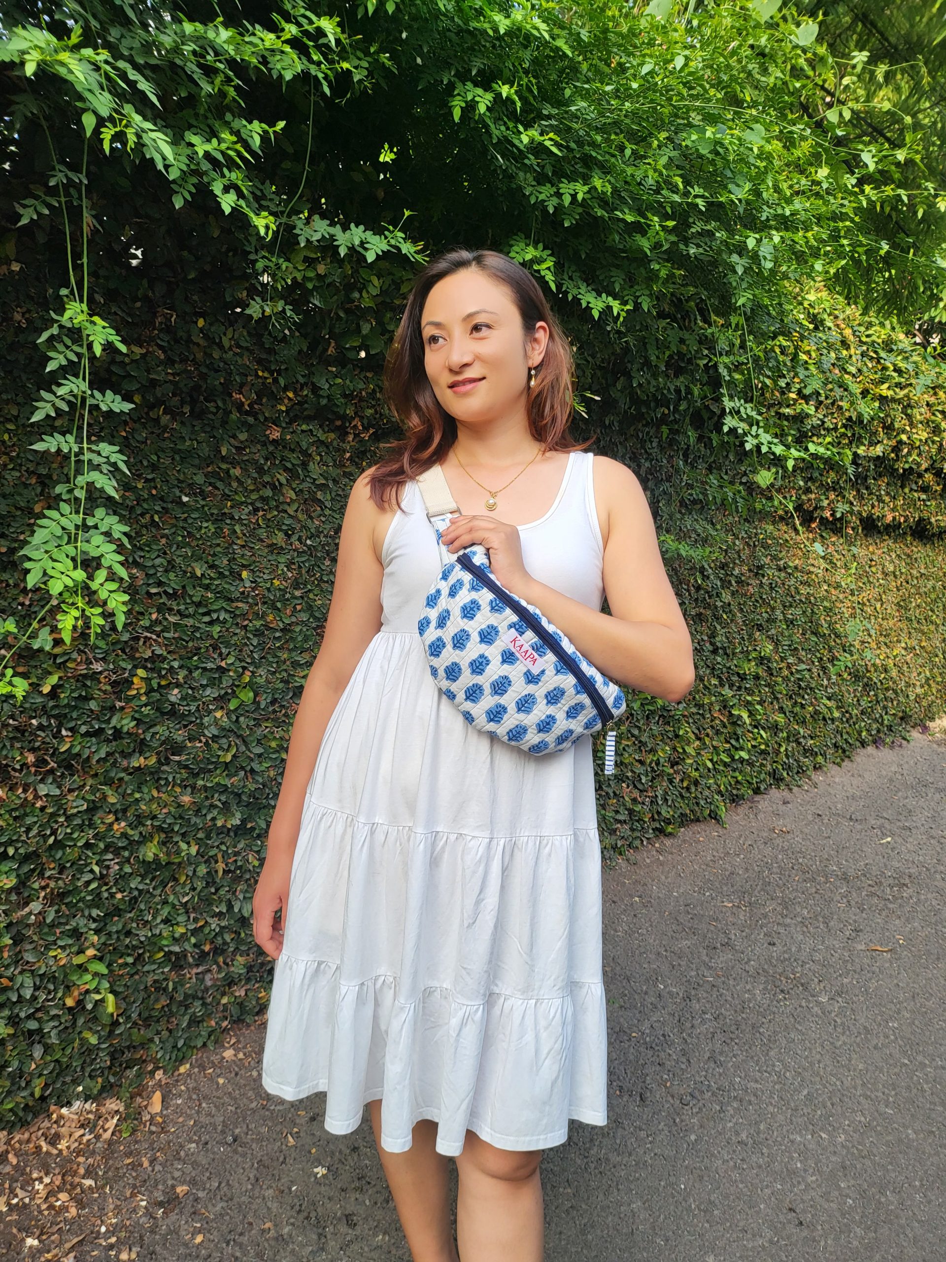 Blue Flower Fanny Bag 2 Blue Flower Fanny Bag - Image 2