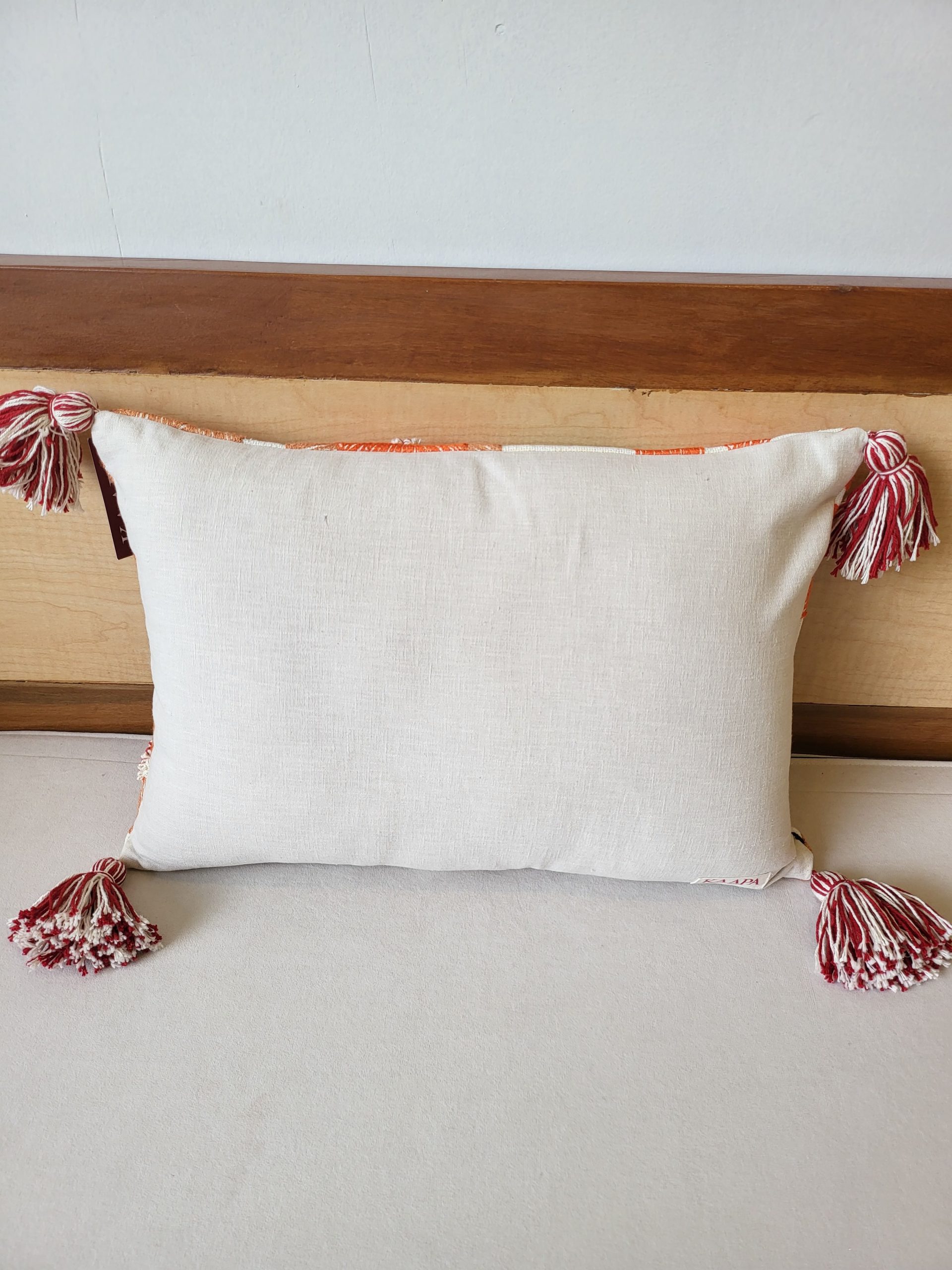 Six Tassels Premium Embroidery Tufted Cushion (14"x20") 2 Six Tassels Premium Embroidery Tufted Cushion (14"x20") - Image 2