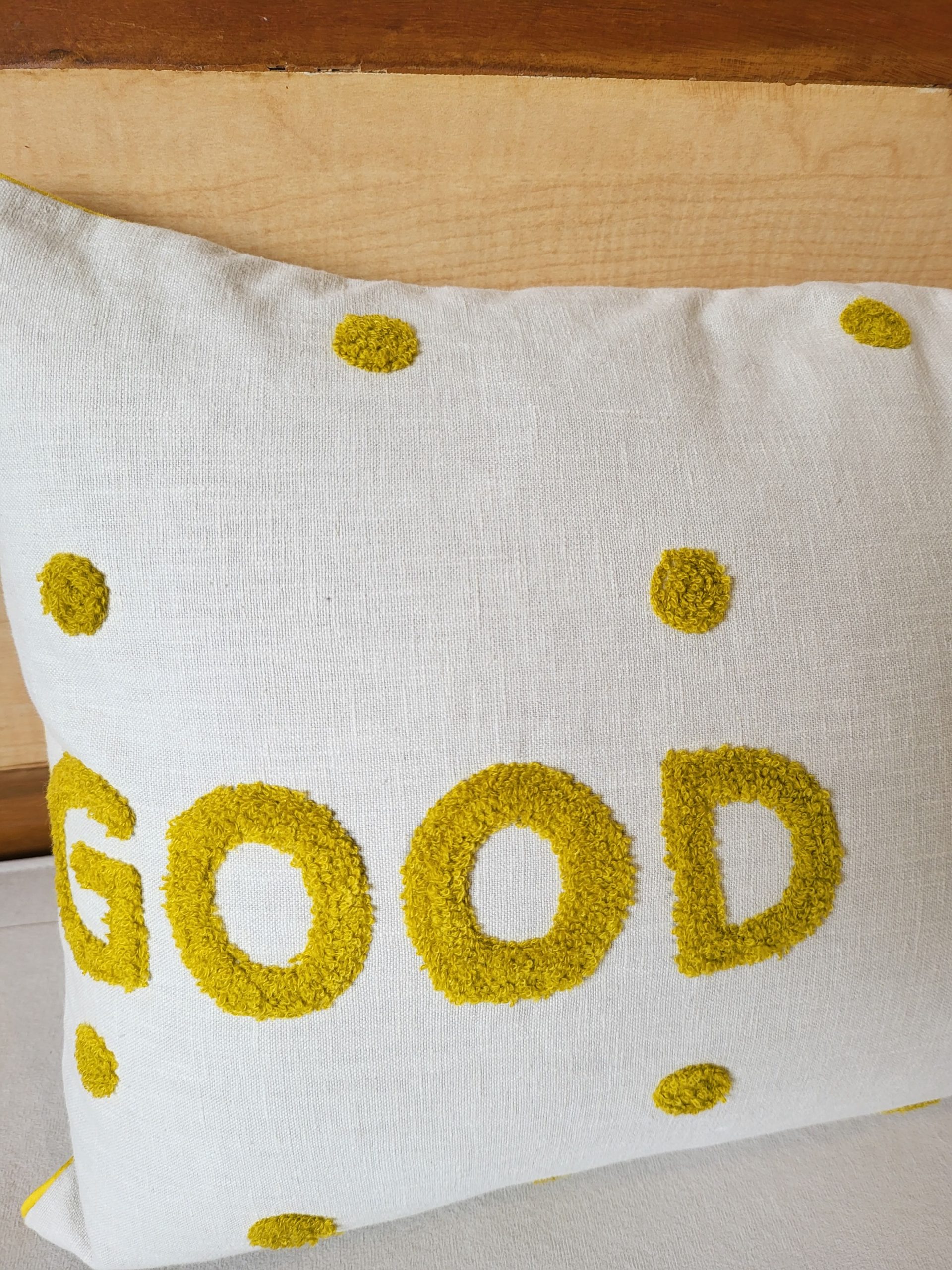 Good Vibes Premium Embroidery Tufted Cushion (14"x20") 4 Good Vibes Premium Embroidery Tufted Cushion (14"x20") - Image 4