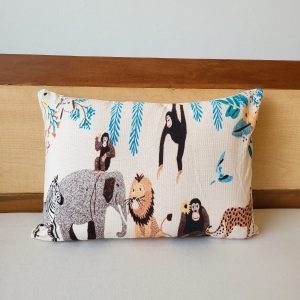 Zoo Premium Cushion Cover With Fiber Cushion (14"x20")