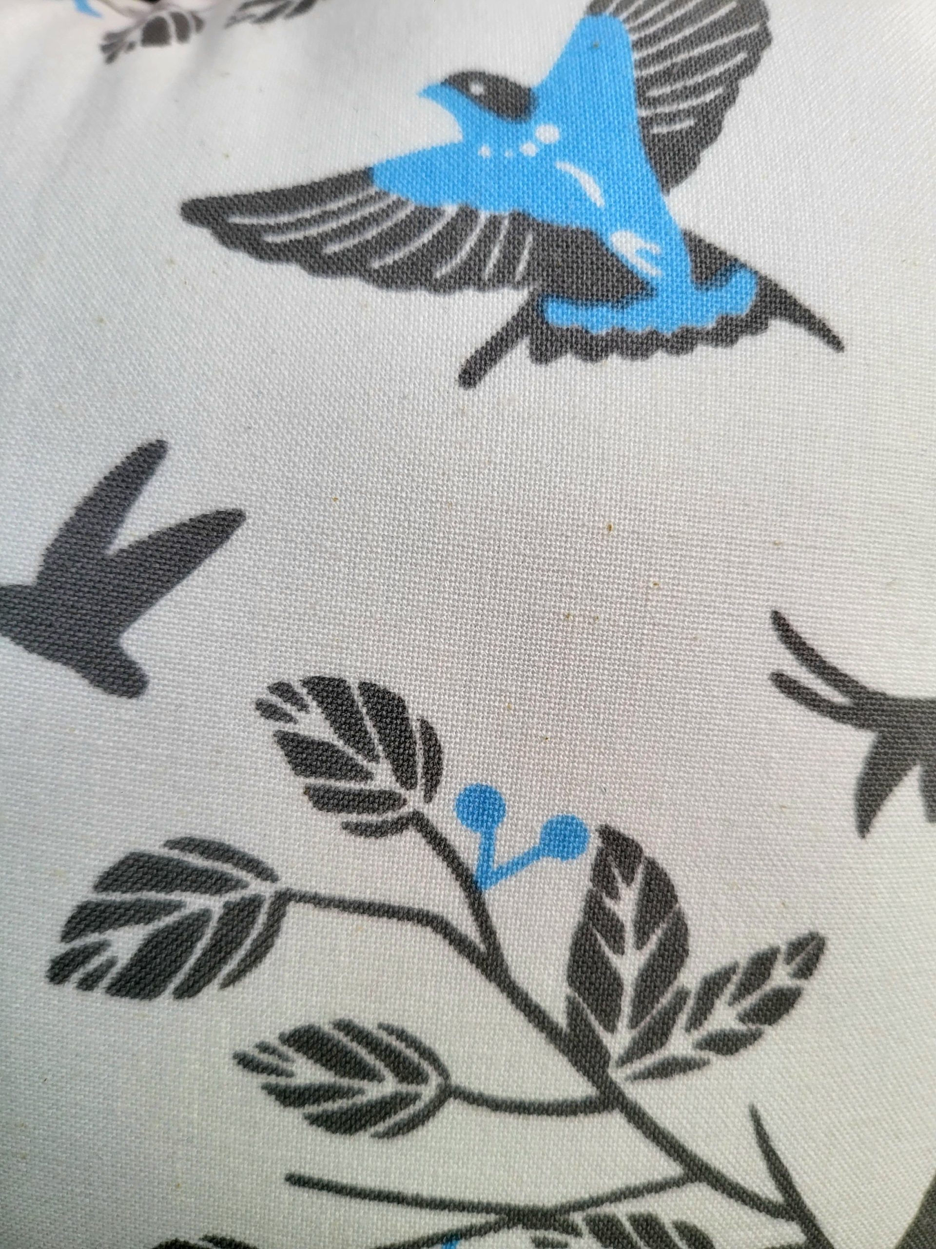 Blue Bird Piping Cotton Cushion Cover (16x16 inch) 3 Blue Bird Piping Cotton Cushion Cover (16x16 inch) - Image 3
