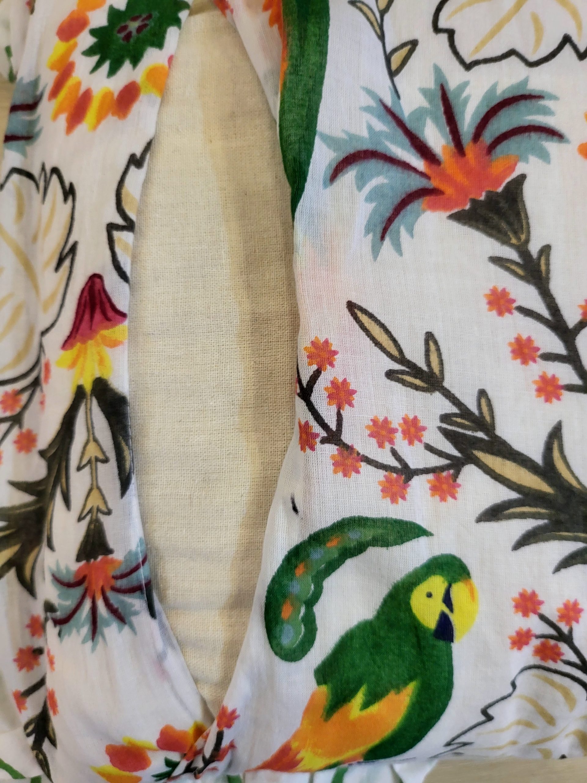 Parrot Cotton Ruffles Pillow (12x18 inch) 3 Parrot Cotton Ruffles Pillow (12x18 inch) - Image 3
