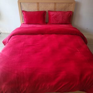 Red Velvet Velvet Quilt/Blanket Cover Only