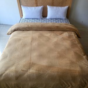 Camel Velvet Quilt/Blanket Cover Only