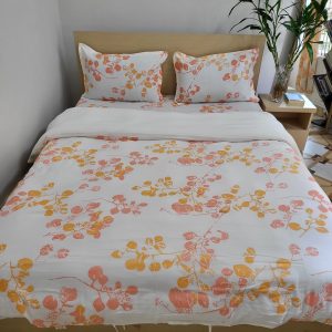 Orange Peepal Bot Queen Size Quilt/Duvet Cover Only