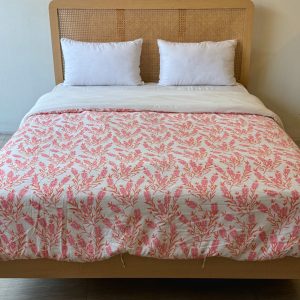 Pink Comb Flower Pure Cotton Quilt/Duvet Cover
