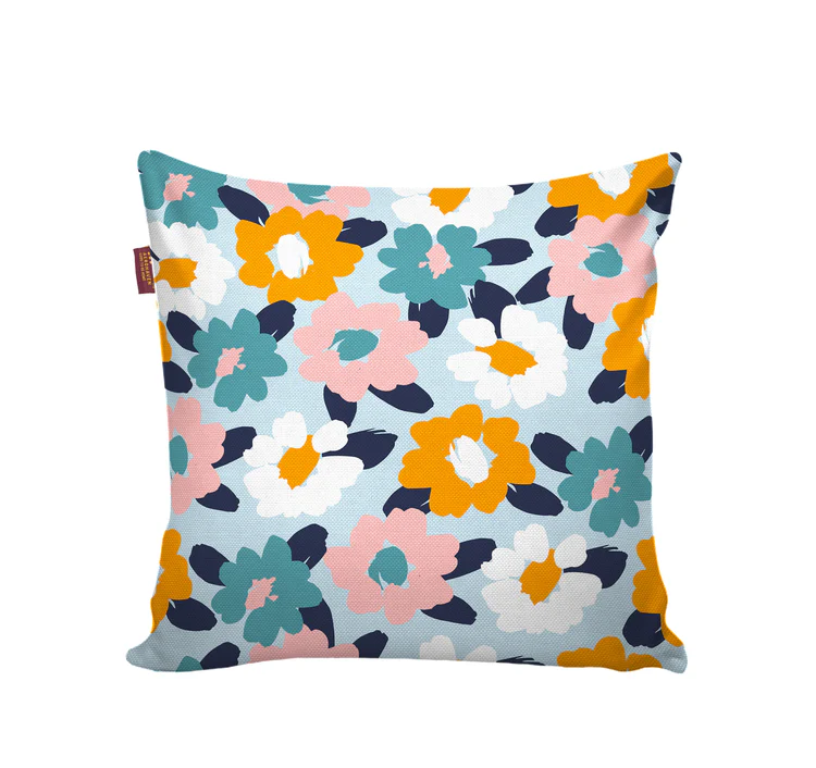 Mix Floral Print Set Of 5 Cushion Cover Only ( 16 x 16 inch) 4 Mix Floral Print Set Of 5 Cushion Cover Only ( 16 x 16 inch) - Image 4