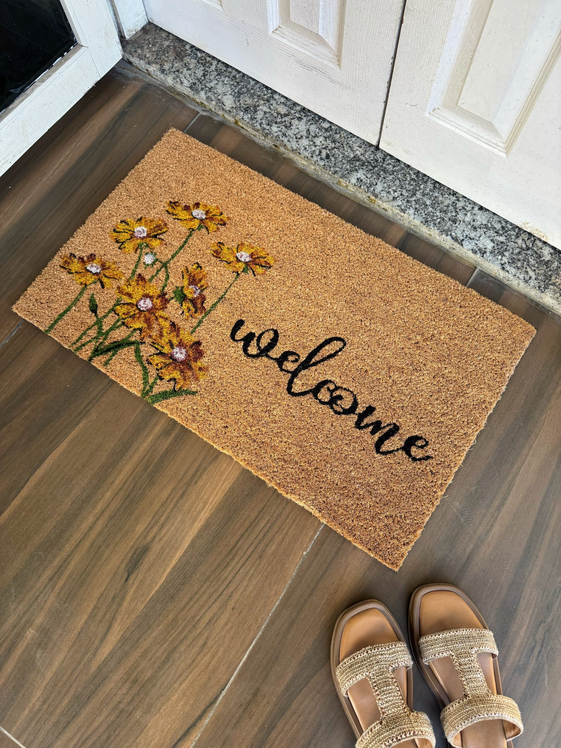 Welcome Printed Yellow Coir(Coconut Fiber) Doormat (18 x 30 inch) 2 Welcome Printed Yellow Coir(Coconut Fiber) Doormat (18 x 30 inch) - Image 2
