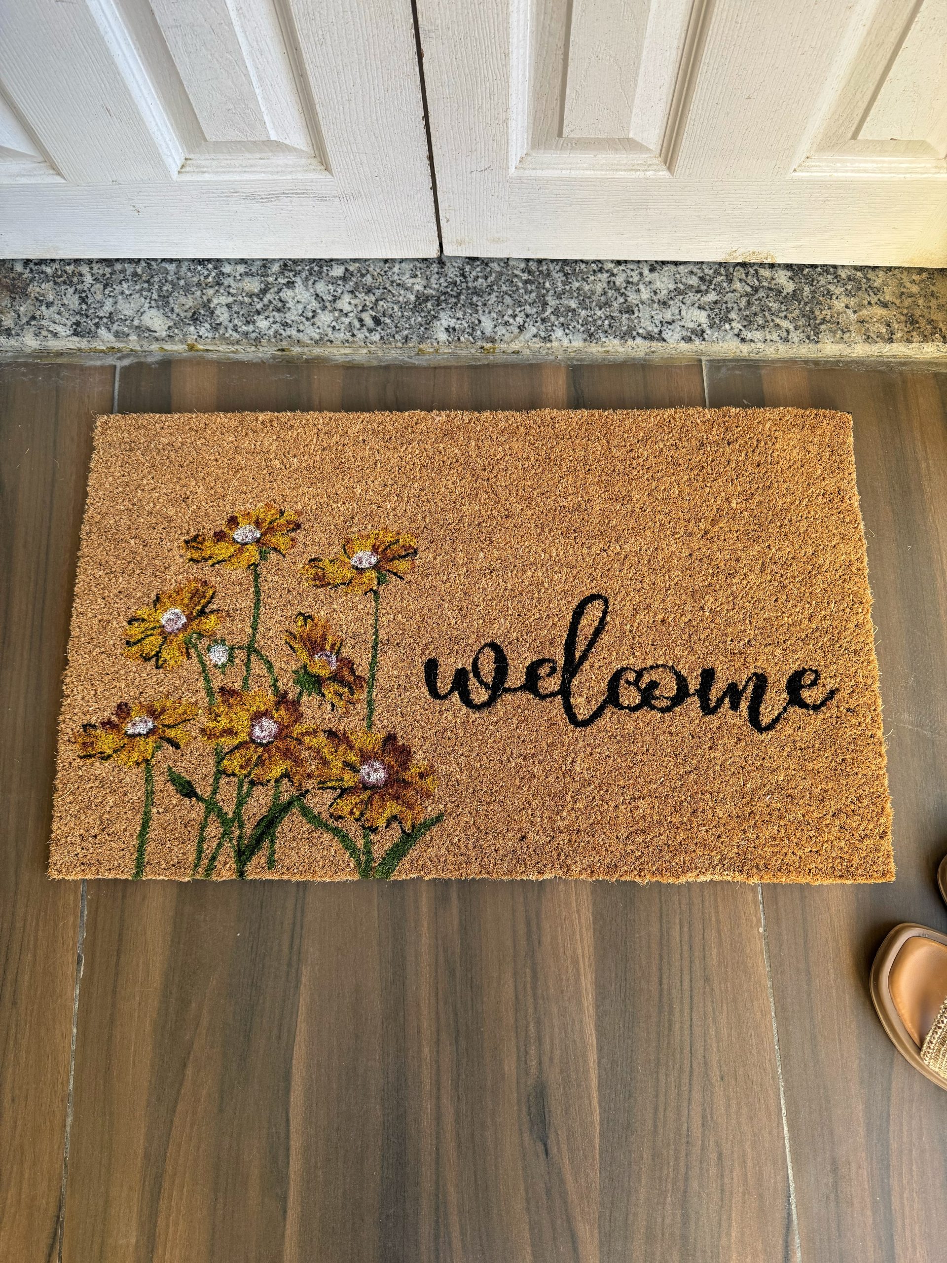 Welcome Printed Yellow Coir(Coconut Fiber) Doormat (18 x 30 inch) 1 Welcome Printed Yellow Coir(Coconut Fiber) Doormat (18 x 30 inch)