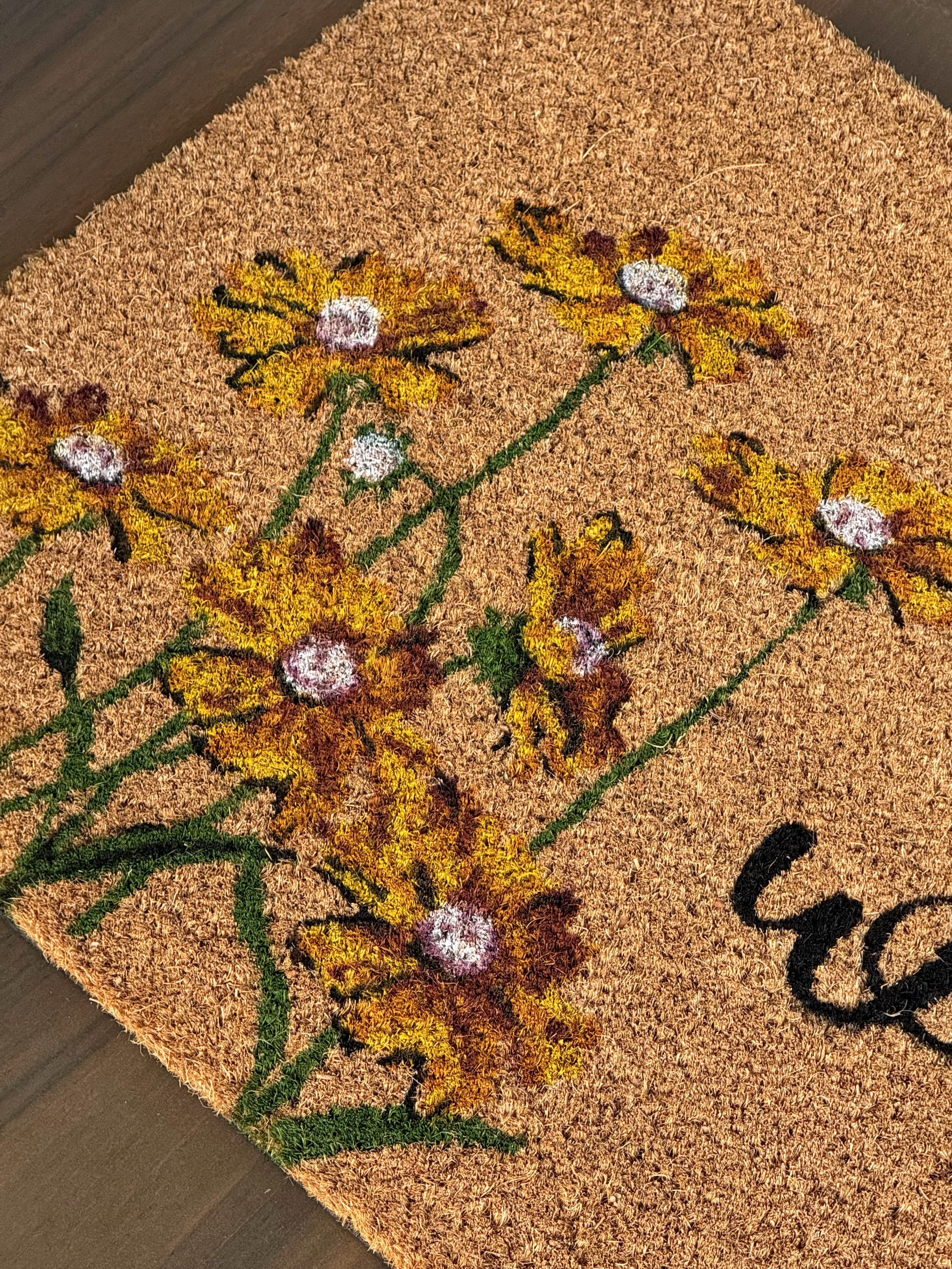 Welcome Printed Yellow Coir(Coconut Fiber) Doormat (18 x 30 inch) 3 Welcome Printed Yellow Coir(Coconut Fiber) Doormat (18 x 30 inch) - Image 3