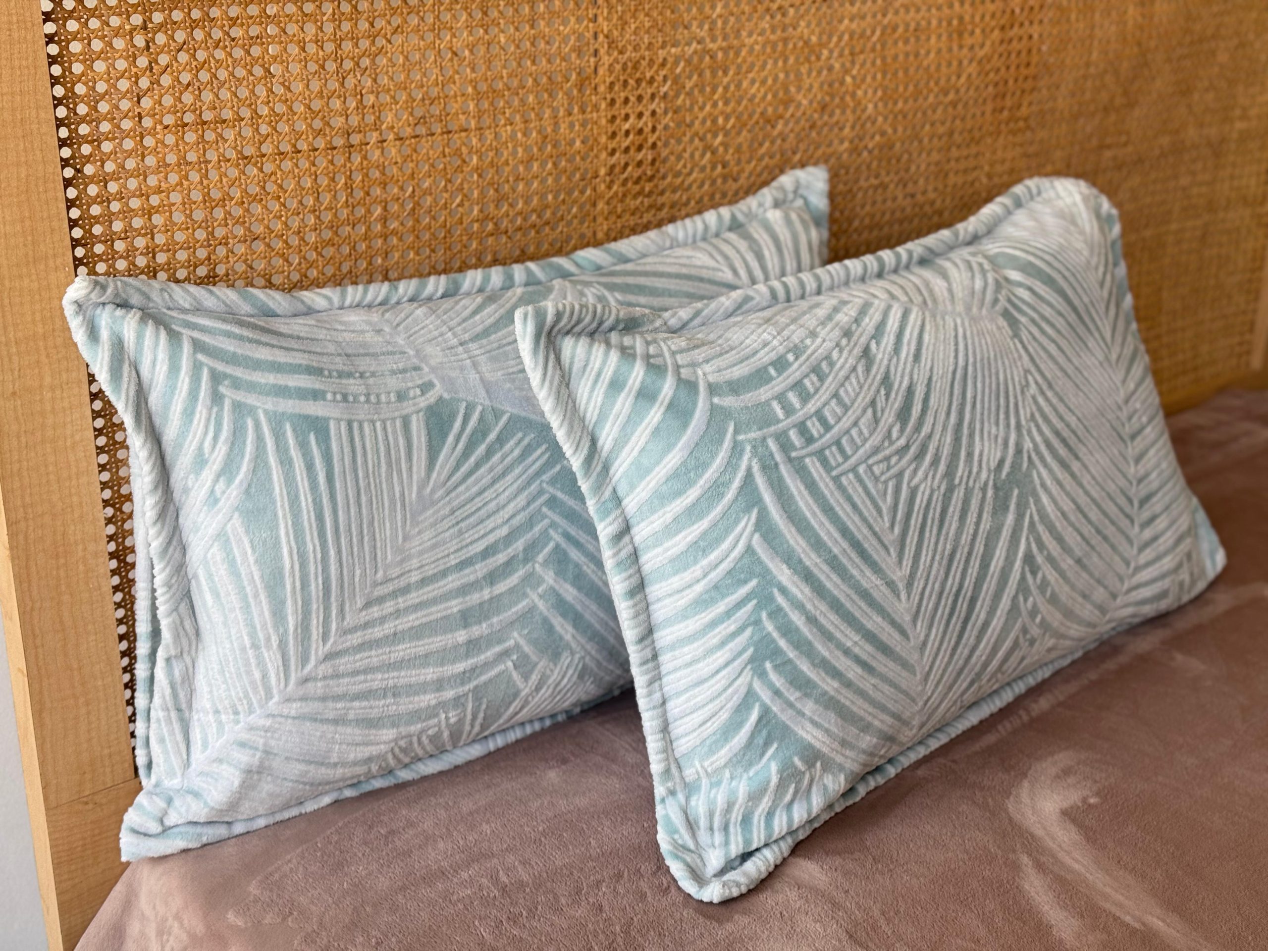 Teal Palm Velvet Pillow Case Only (18 x 28 inch) 3 Teal Palm Velvet Pillow Case Only (18 x 28 inch) - Image 3