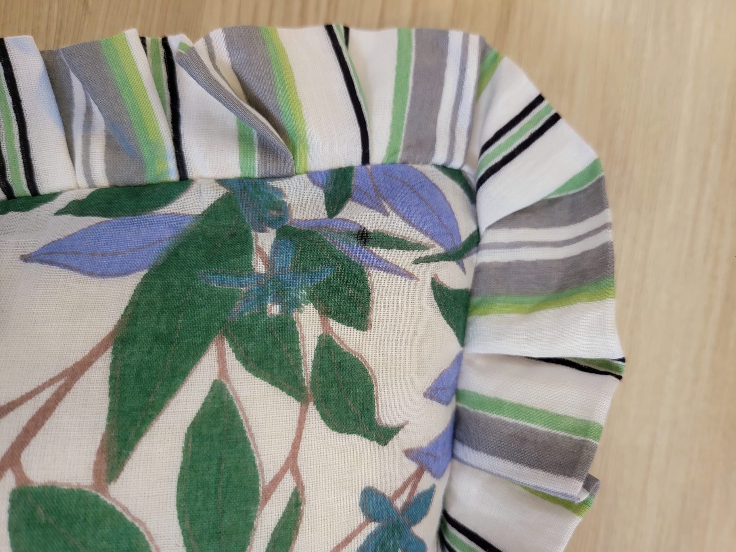Green Leaves Cotton Ruffles Pillow (12 x 18 inch) 4 Green Leaves Cotton Ruffles Pillow (12 x 18 inch) - Image 4