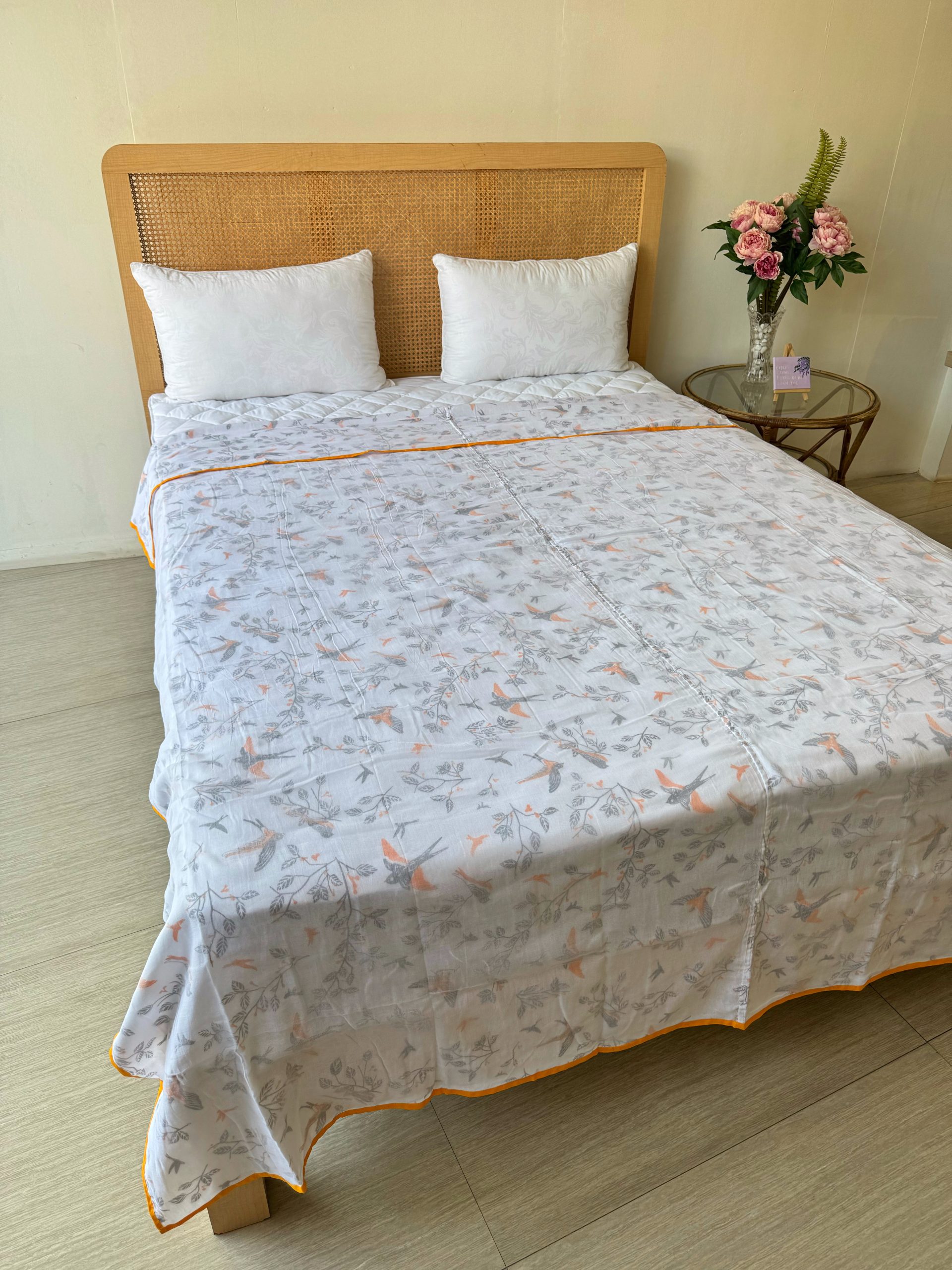 Orange Bird Three Layer XL Size Malmal Blanket With Bag 2 Orange Bird Three Layer XL Size Malmal Blanket With Bag - Image 2
