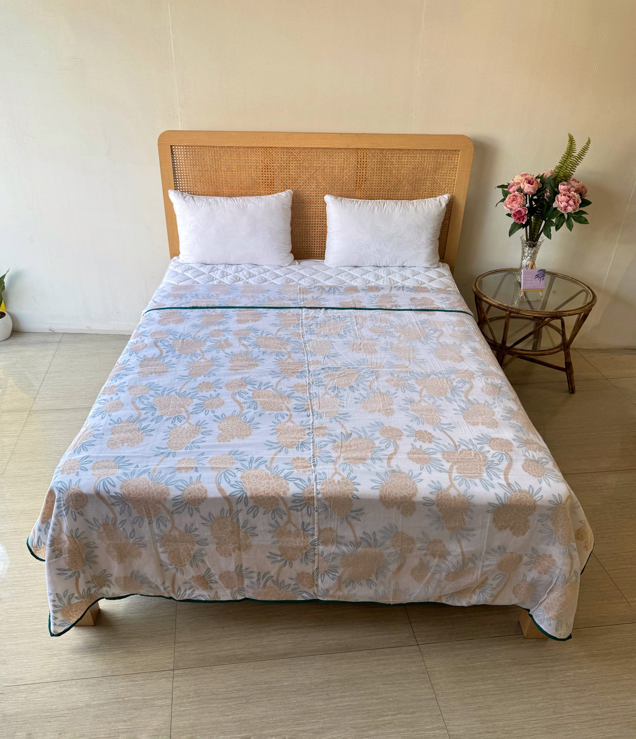 Yellow Laliguras Three Layer XL Size Malmal Blanket With Bag 1 Yellow Laliguras Three Layer XL Size Malmal Blanket With Bag