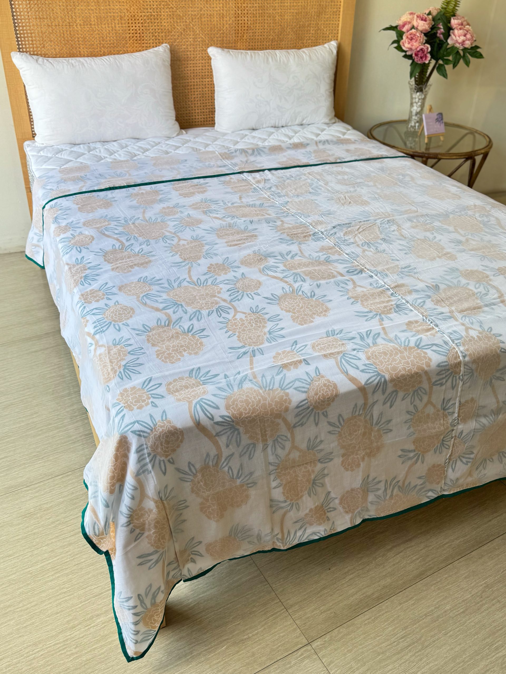 Yellow Laliguras Three Layer XL Size Malmal Blanket With Bag 3 Yellow Laliguras Three Layer XL Size Malmal Blanket With Bag - Image 3