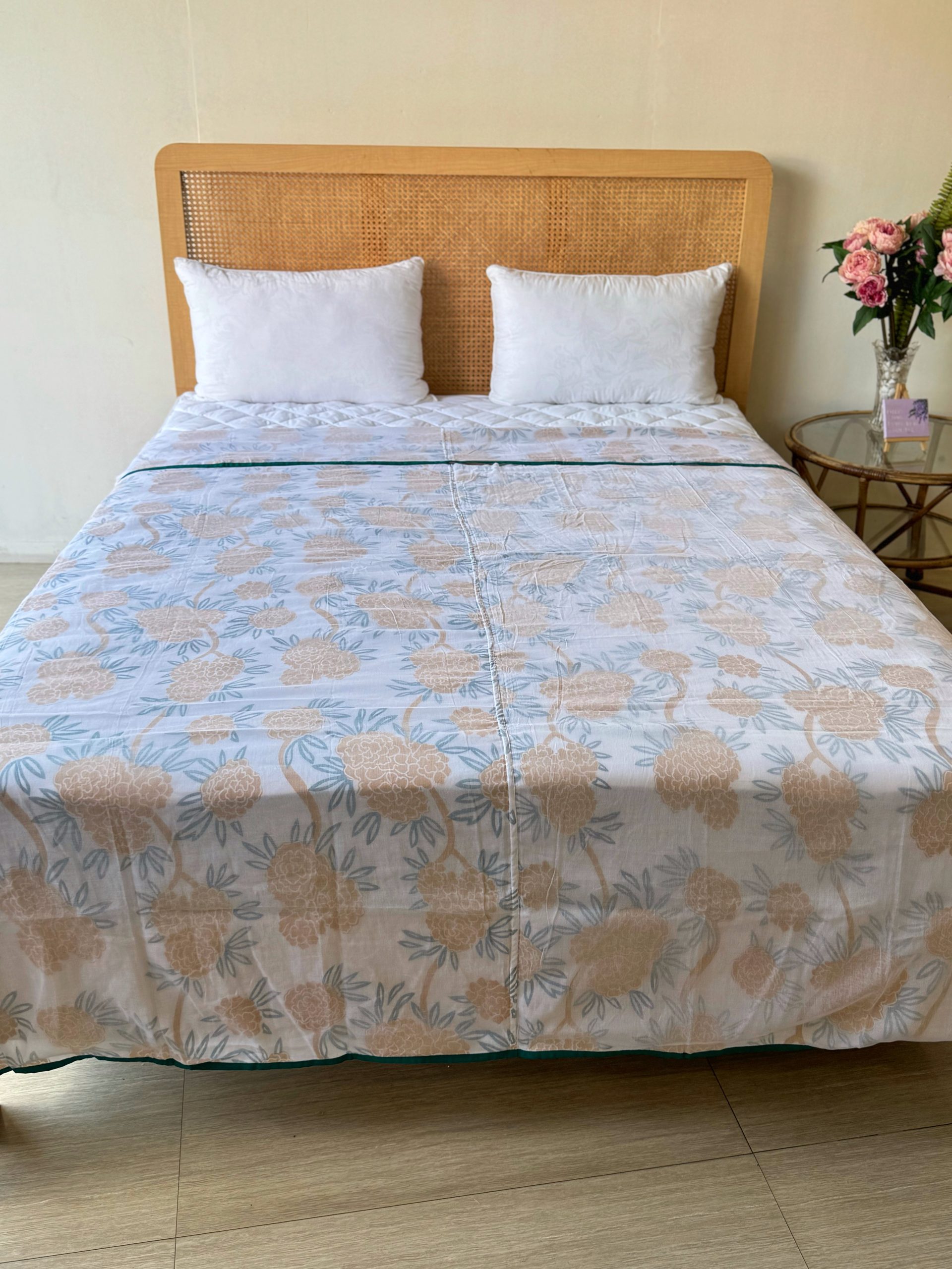 Yellow Laliguras Three Layer XL Size Malmal Blanket With Bag 4 Yellow Laliguras Three Layer XL Size Malmal Blanket With Bag - Image 4