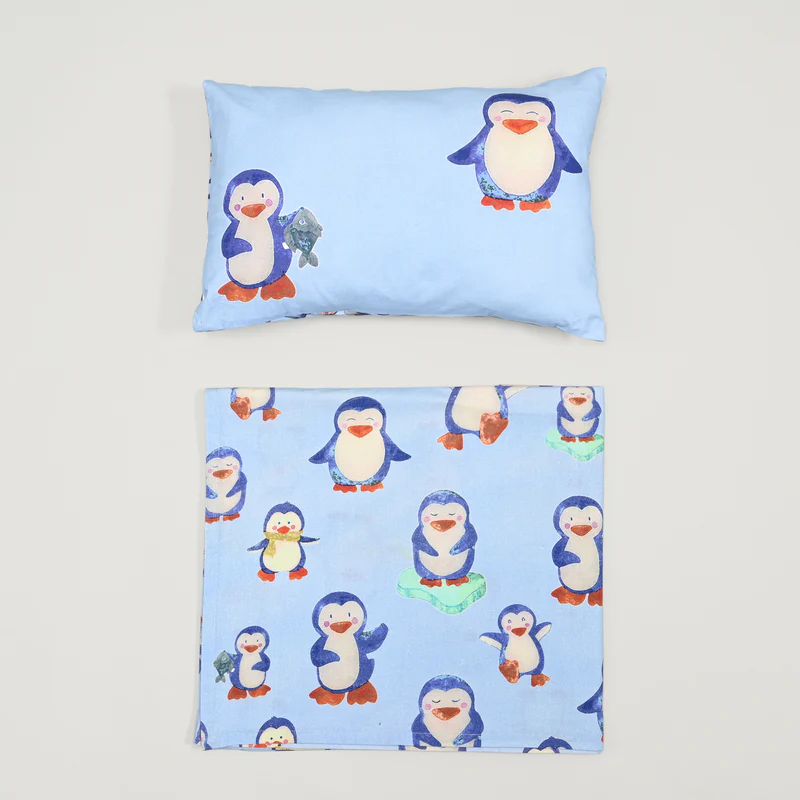 Blue Penguin Pure Cotton Kids Bedsheet 5 Blue Penguin Pure Cotton Kids Bedsheet - Image 5