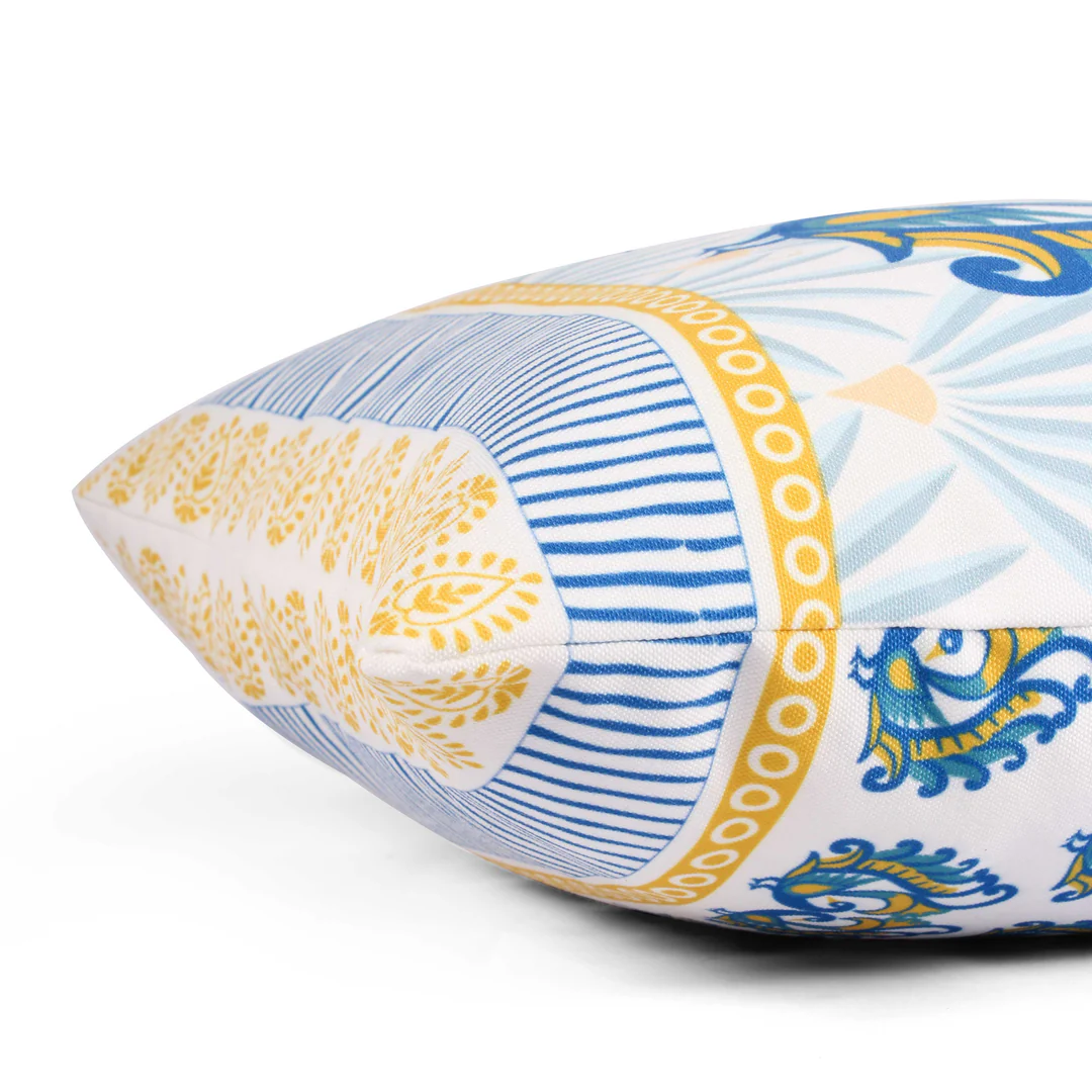 Peacock Set Of 5 Cushion Cover Only 4 Peacock Set Of 5 Cushion Cover Only - Image 4