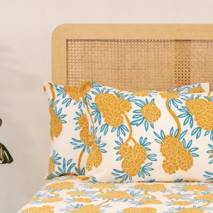 Yellow Laliguras Cotton Pillow Cases Only (18 x 28 inch)