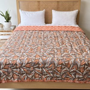 Brown Leaves Winter Timba Sirak with Malmal Cover