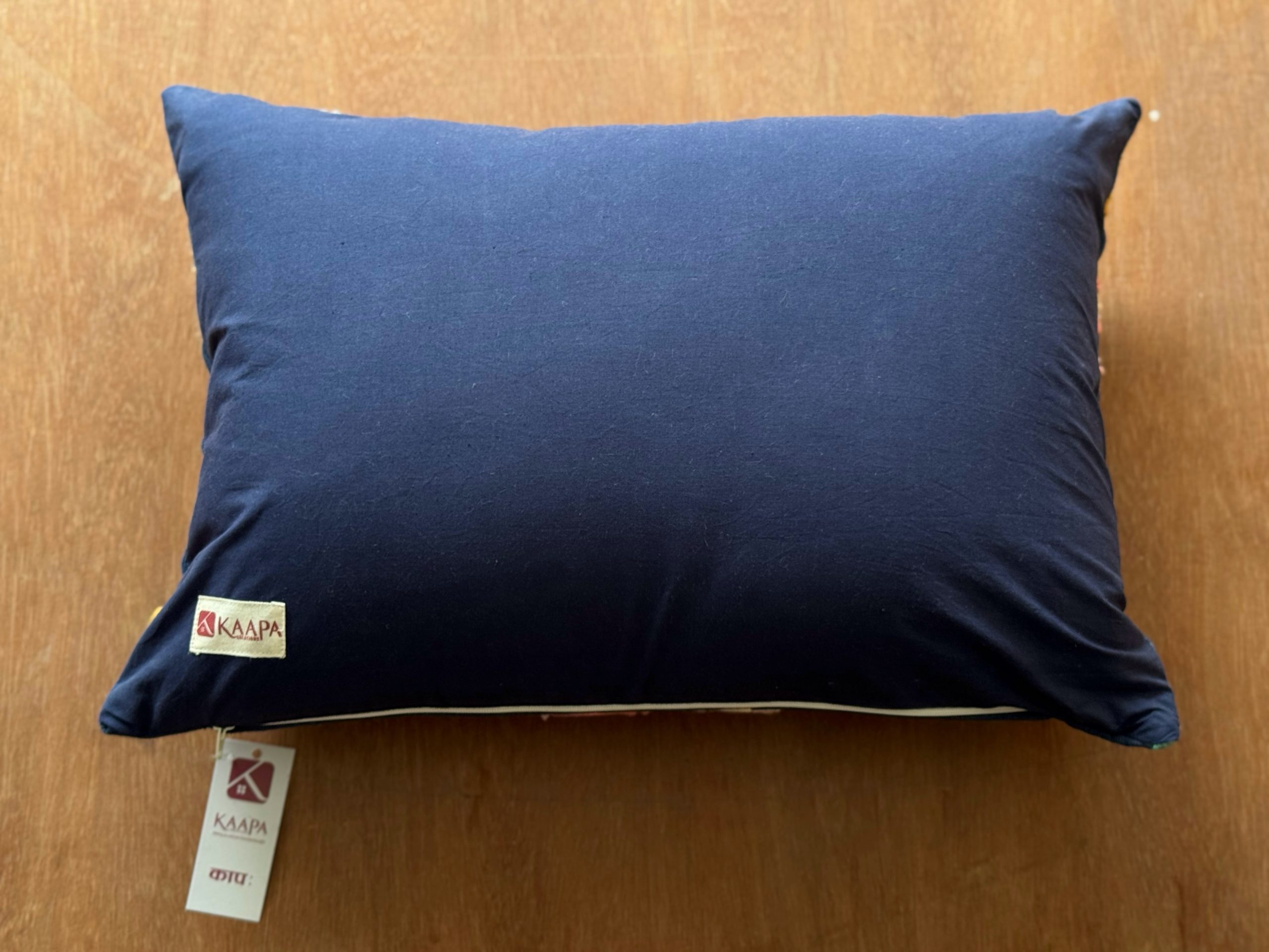 Multi Colour Floral Blue Base Embroidery Cushion (14 x 20 inch) 6 Multi Colour Floral Blue Base Embroidery Cushion (14 x 20 inch) - Image 6