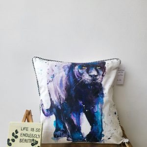 Black Panther Cotton Cushion (16 x 16 inch)