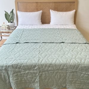 Green Solid Colour Cotton Comforter