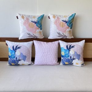 Umi Bohemian Leaf Set Of 5 Cushion Cover Only (16 x 16 inch)