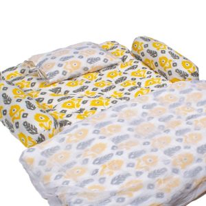 Yellow Ikat 5 Pcs Baby Bedding Set