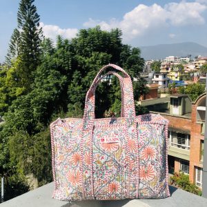 Spring Pastel Suitcase Quilted Bag XXXL