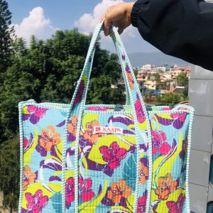 Floral Suitcase Quilted Bag XXXL