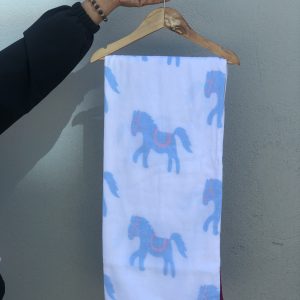 Horse Three Layer Baby Malmal Blanket (45 x 45 inch)