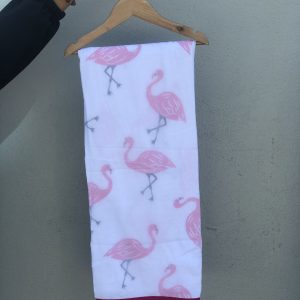 Pink Flamingo Three Layer Baby Malmal Blanket (45 x 45 inch)