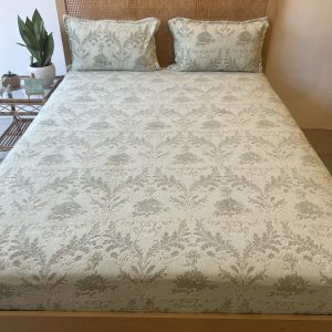 Green Tree Velvet Fitted/Elastic Bedsheet