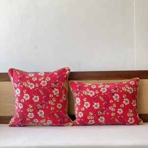Pink Base Premium Velvet Cushion Set Of 2