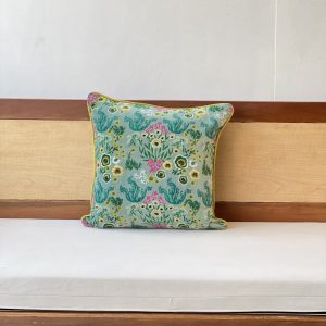 Green Base Premium Velvet Cushion (18 x 18 inch)