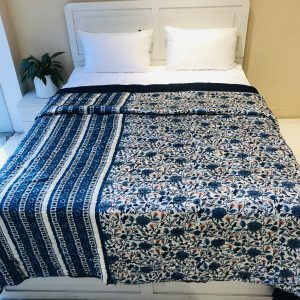 Winter Blue Azure Premium Velvet Bliss Quilt