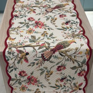 Red Bird Reversible Quilted Table Runner